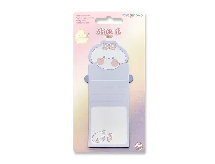 Imaginovo Bloc Notas Adhesivas con Mensaje Trasero Perro 20 Hojas 85x164 mm