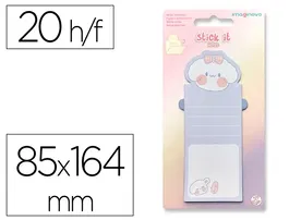 Imaginovo Bloc Notas Adhesivas con Mensaje Trasero Perro 20 Hojas 85x164 mm