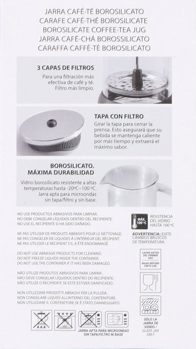 Inde Jarra Café-Té Boro-Ss 800 ml (8 Unidades)