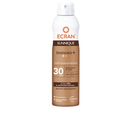 ECRAN Sunnique Broncea+ Protector Solar Corporal en Spray SPF30 250 ml - Bruma que Activa el Bronceado un 55%, Resistente al Agua