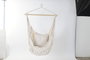 DKD Home Decor Silla Colgante para Terraza y Jardín Crudo Algodón y Pino 90x90x135 cm