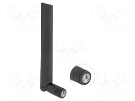DeLOCK Antena WiFi 6E omnidireccional RP-SMA 3 dBi negro