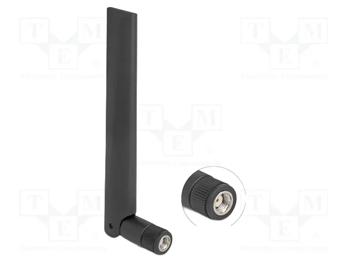 DeLOCK Antena WiFi 6E omnidireccional RP-SMA 3 dBi negro DeLOCK Antena WiFi 6E omnidireccional RP-SMA 3 dBi negro
