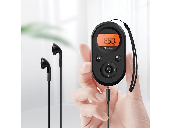 Sandberg Radio Pocket FM AM Recargable con Auriculares para Exterior y Emergencia