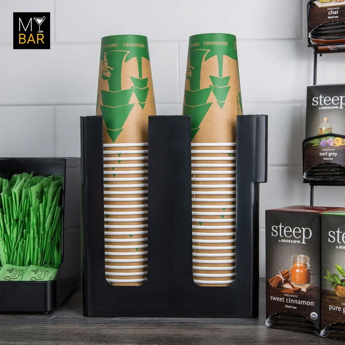 My Bar Organizador Vasos-Tapas 2 Secciones 11 cm x 23 cm x 24 cm (6 Unidades)