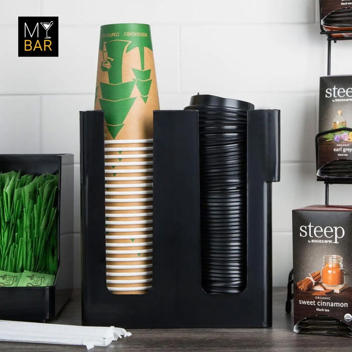 My Bar Organizador Vasos-Tapas 2 Secciones 11 cm x 23 cm x 24 cm (6 Unidades)