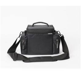 MAGMA 45 Record-Bag 100 Black/Bordeaux - Bolsa para 100 discos de 7 pulgadas y accesorios, acolchada, impermeable