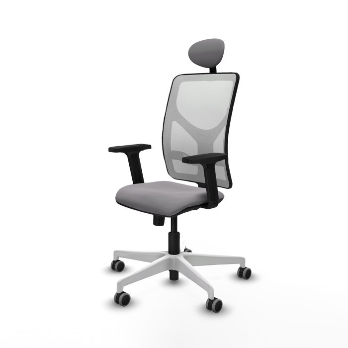 PIQUERAS Y CRESPO Silla de oficina Motilla con mecanismo Sincro, Gris y Blanco PIQUERAS Y CRESPO Silla de oficina Motilla con mecanismo Sincro, Gris y Blanco
