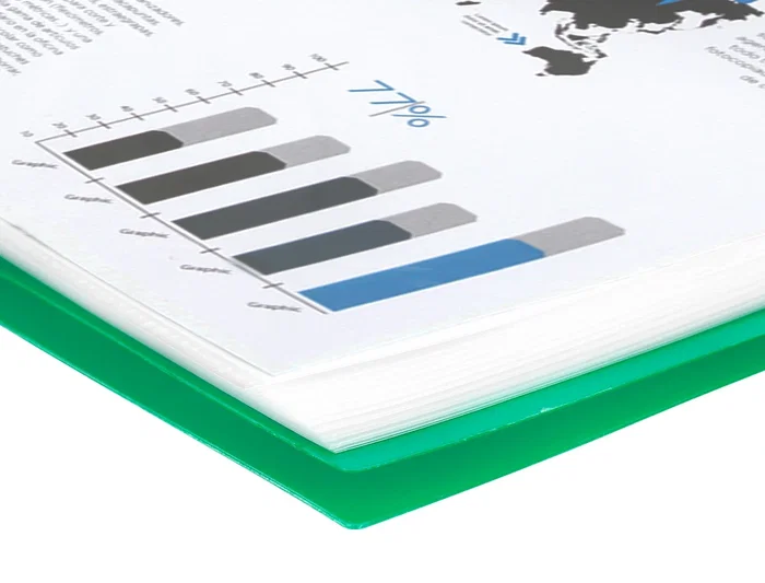 Liderpapel Carpeta Escaparate con Espiral 20 Fundas Polipropileno DIN A5 Verde