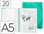 Liderpapel Carpeta Escaparate con Espiral 20 Fundas Polipropileno DIN A5 Verde