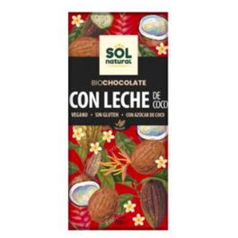 SOLNATURAL Chocolate con Leche de Coco Tableta 70Gr. Bio