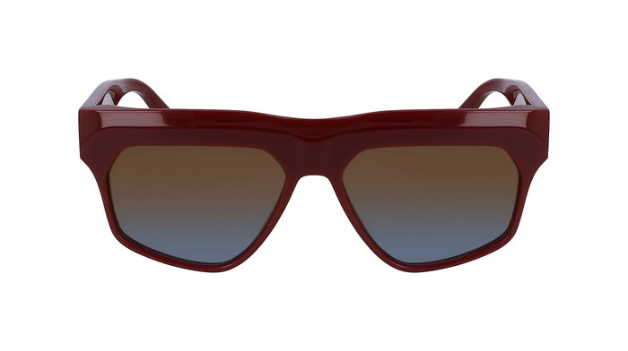 Victoria Beckham VB603S-604 con cristales marrón degradado y montura roja Victoria Beckham VB603S-604 con cristales marrón degradado y montura roja
