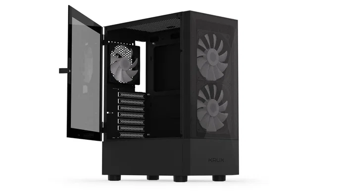 KRUX Vako Caja ATX con Ventiladores RGB, Compacta y Espaciosa