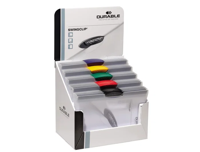 Durable Carpeta Swingclip Dossier Pinza Lateral y Giratoria DIN A4 Capacidad 30 Hojas Colores Surtidos Durable Carpeta Swingclip Dossier Pinza Lateral y Giratoria DIN A4 Capacidad 30 Hojas Colores Surtidos