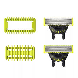 Philips Cuchillas de Repuesto OneBlade QP624/50 Acero Inoxidable con Protección para la Piel - 2 Cuchillas