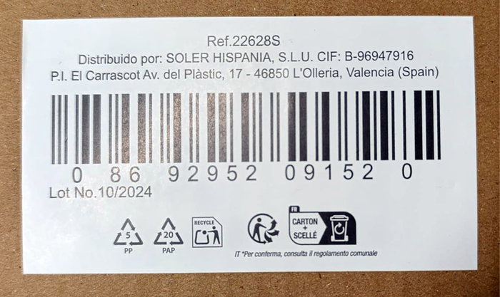 Lav Set 6 Bolsas Vira Colección Ø7x7x4 cm 65 cc (12 Cajas) Lav Set 6 Bolsas Vira Colección Ø7x7x4 cm 65 cc (12 Cajas)