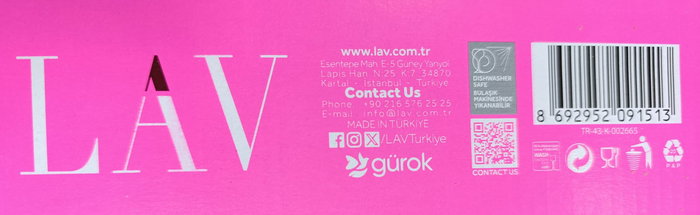 Lav Set 6 Bolsas Vira Colección Ø7x7x4 cm 65 cc (12 Cajas)