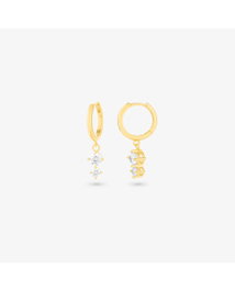 Radiant Pendientes Criolla Gold CZ Blanca FANTASY Dorado