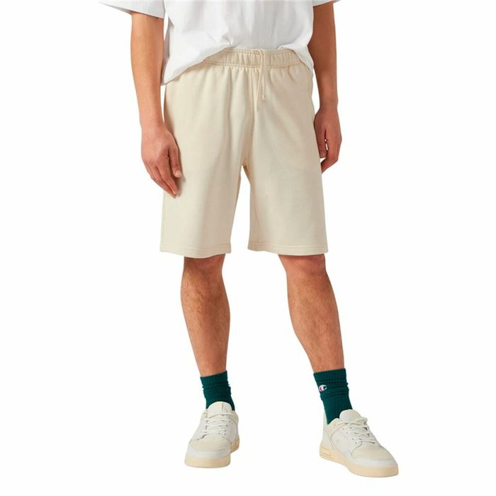 Pantalones Cortos de Hombre Champion Long Blanco Natural
