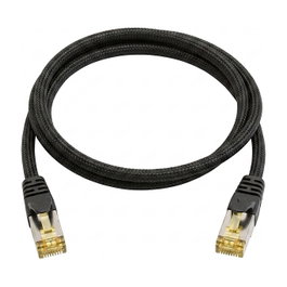 Python Patchkabel Cat.7 S/FTP PiMF halogenfrei 0,25m schwarz RJ-45