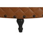 DKD Home Decor Reposapiés de Madera y Piel Marrón