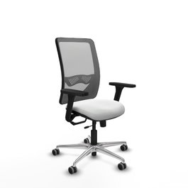 PIQUERAS Y CRESPO Silla de oficina Zulema con mecanismo Sincro/Traslack Blanco y Gris
