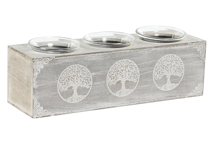 DKD Home Decor Portavelas Indio Gris Blanco 7 x 7 x 23 cm MDF Cristal (4 Unidades) DKD Home Decor Portavelas Indio Gris Blanco 7 x 7 x 23 cm MDF Cristal (4 Unidades)
