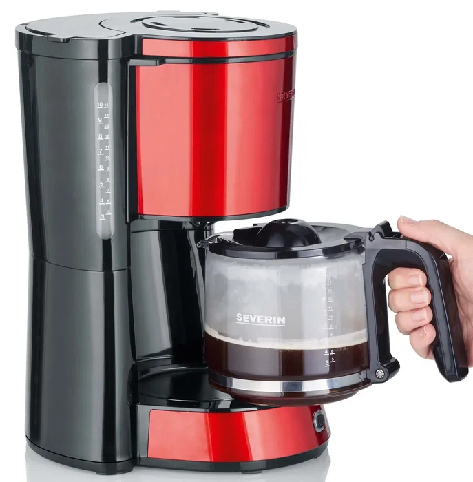 Severin KA 4817 Cafetera de filtro rojo