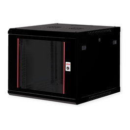 ROLINE 26.21.0290 Bastidor de Pared 19 Pulgadas Basic Plus 9HE 600x600 mm Negro - 80 kg Capacidad, Vidrio, IP20