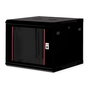 ROLINE 26.21.0290 Bastidor de Pared 19 Pulgadas Basic Plus 9HE 600x600 mm Negro - 80 kg Capacidad, Vidrio, IP20