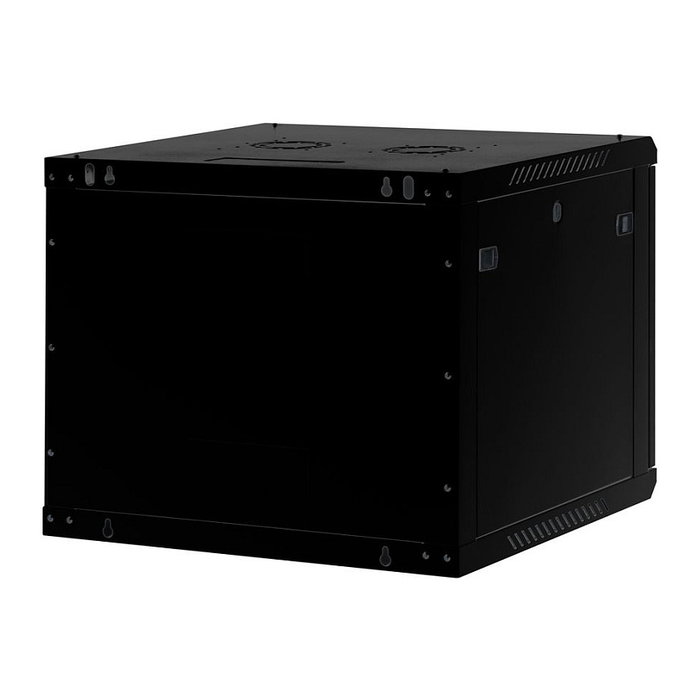 ROLINE 26.21.0290 Bastidor de Pared 19 Pulgadas Basic Plus 9HE 600x600 mm Negro - 80 kg Capacidad, Vidrio, IP20