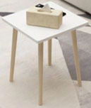 Moblekit Mesita Auxiliar Madera White 7.2 cm (Ancho) x 43 cm (Alto) x 40.9 cm (Largo) (2 Unidades)