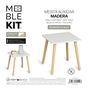 Moblekit Mesita Auxiliar Madera White 7.2 cm (Ancho) x 43 cm (Alto) x 40.9 cm (Largo) (2 Unidades)