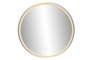 DKD Home Decor Espejo Moderno con Luz LED Táctil 3 Colores, 80 x 80 cm