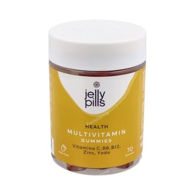 JELLY PILLS - Multivitamin 70 Gummies, Sabor Fresa, Sin Azúcares Añadidos, Sin Gluten, Suplemento con Vitaminas C, E, B, A, D, Zinc y Biotina JELLY PILLS - Multivitamin 70 Gummies, Sabor Fresa, Sin Azúcares Añadidos, Sin Gluten, Suplemento con Vitaminas C, E, B, A, D, Zinc y Biotina