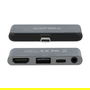 DeLOCK Mini Docking Station para iPad Pro y Dispositivos Móviles con 4K 60 Hz HDMI USB-C Puerto Audio 3.5mm Gris