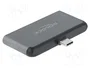 DeLOCK Mini estación de acoplamiento para iPad Pro y dispositivos móviles 4K 60 Hz Gris