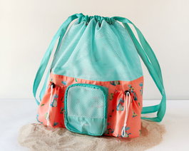 KioKids Bolso de Playa Mochila Cocodrilos Naranja 10 Litros