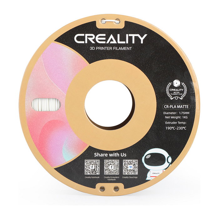 Creality Filamento PLA 1,75mm 1 kg Blanco Gypsum Mate para Impresoras 3D - 3301010296