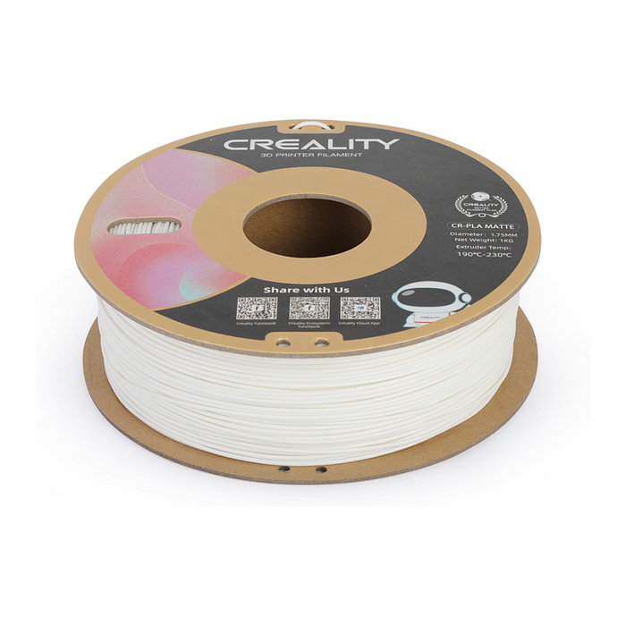 Creality Filamento PLA 1,75mm 1 kg Blanco Gypsum Mate para Impresoras 3D - 3301010296