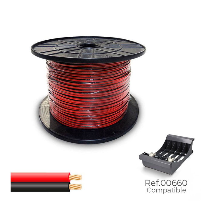 Sediles Cable Paralelo 48V 2 x 0,75 mm² Rojo/Negro 500 m Bobina Mediana Sediles Cable Paralelo 48V 2 x 0,75 mm² Rojo/Negro 500 m Bobina Mediana