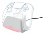 Trust Base de Carga Rápida GXT 255W para PS5 DualSense, Soporte de Recarga con LED Blanco, Cable USB-C Incluido