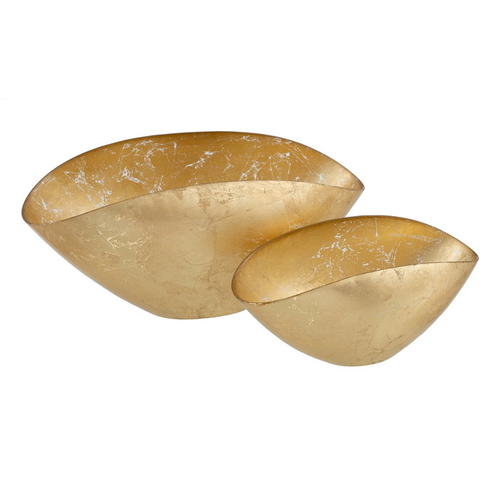 Bowl Dorado Cristal Decoración 28 X 14 cm Bowl Dorado Cristal Decoración 28 X 14 cm