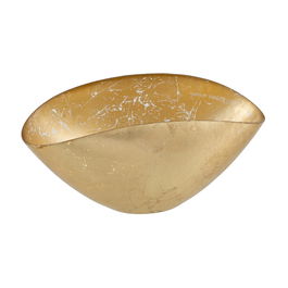Bowl Dorado Cristal Decoración 28 X 14 cm