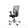 PIQUERAS Y CRESPO Silla de oficina Motilla con mecanismo Sincro/Traslack, Negro y Gris