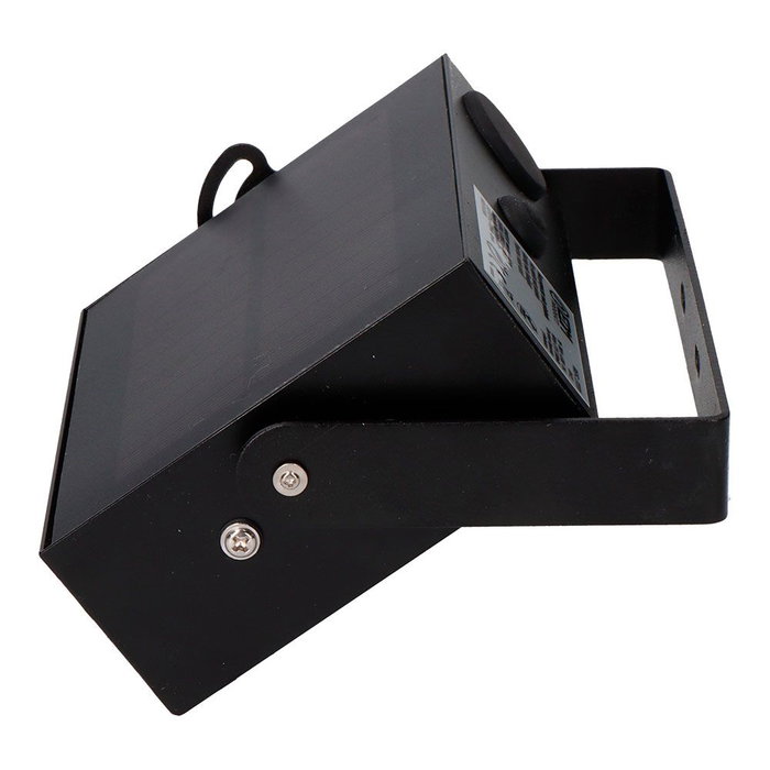 EDM Foco Proyector Solar Basculante 7W, 700LM, 6500K Luz Fría, con Sensor de Movimiento y Crepuscular, Autonomía 6-8h, IP54, Negro