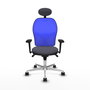 PIQUERAS Y CRESPO Silla de oficina Jorquera Gris y Azul