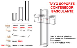 TAYG Soporte Contenedor Basculante 60 cm