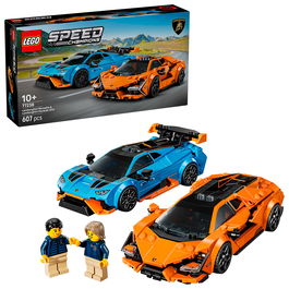 Lego Speed Champions Lamborghini Revuelto y Huracán STO 77238 Coche de Construcción para Niños +10 Años