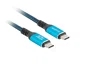 Lanberg Cable USB-C USB4 Gen 2x2 0,5 m 240W 8K 60Hz Negro, Azul